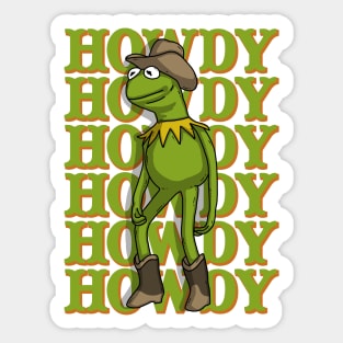 Kermit Howdy Sticker